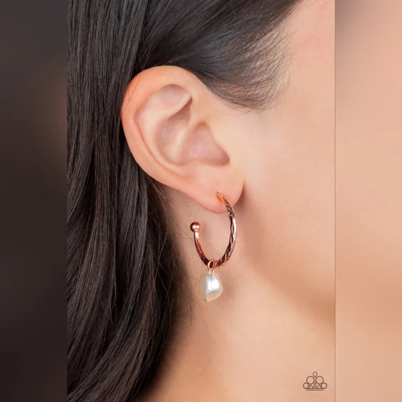 Glam Overboard Copper Earrings - Picture 1 of 2